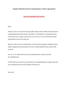 Rejection Letter For Job 23