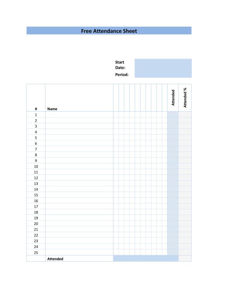 Attendance Sheet 04