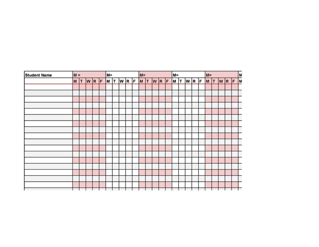 Attendance Sheet Excel