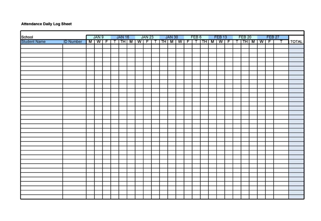 Attendance Sheet Template 13