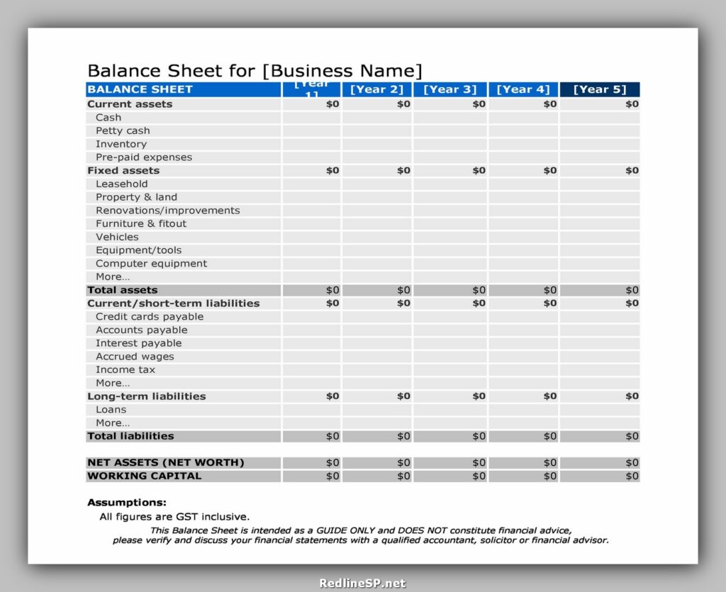 Balance Sheet Example 22