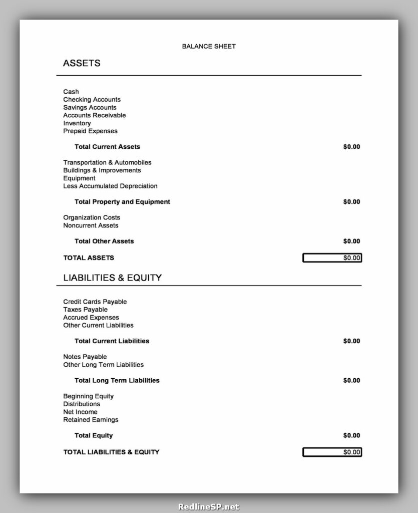 Balance Sheet Sample 21