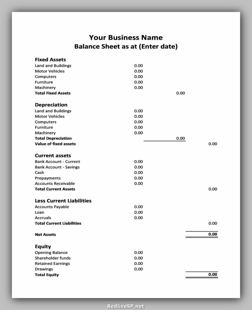 Balance Sheet Template 14