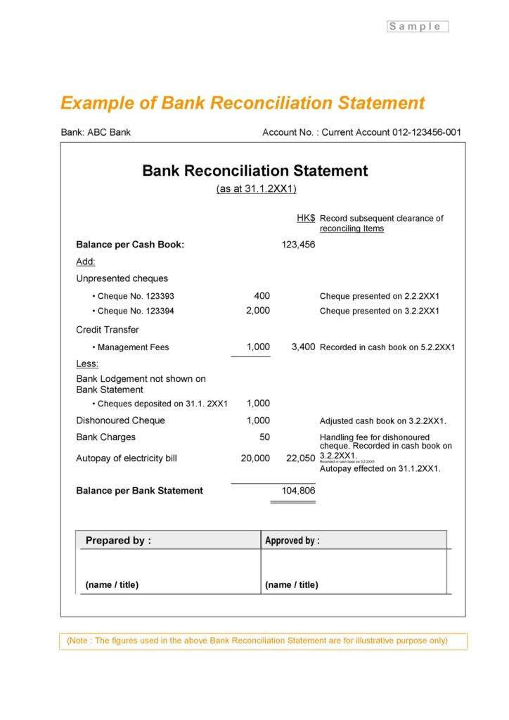 Bank Reconciliation Template 22