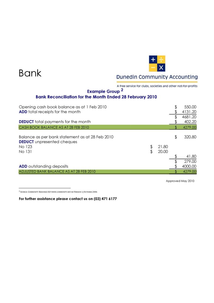 Bank Reconciliation Template 31