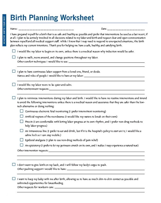 Birth Plan Worksheet 04 – RedlineSP