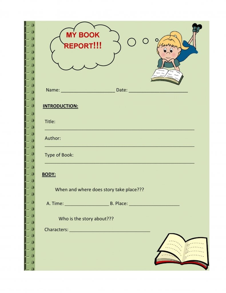 book report story english