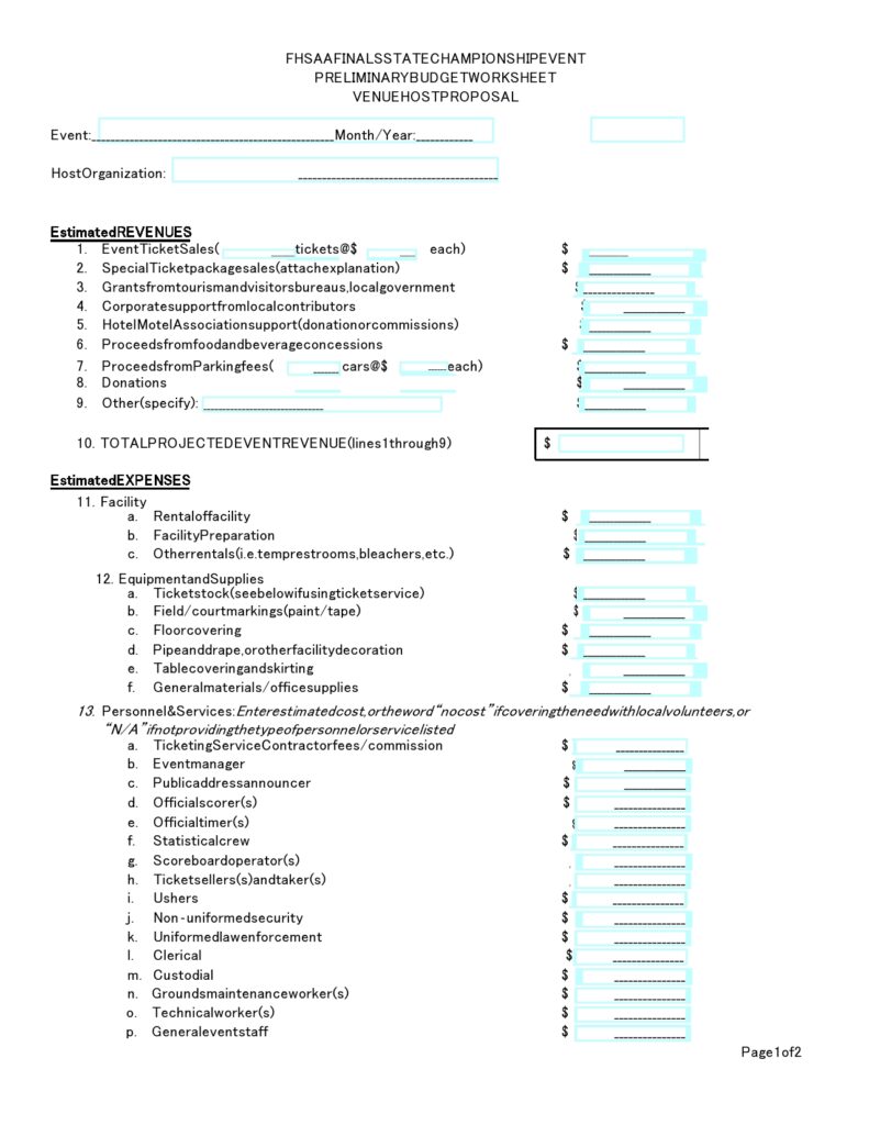 Budget Proposal Sample 23