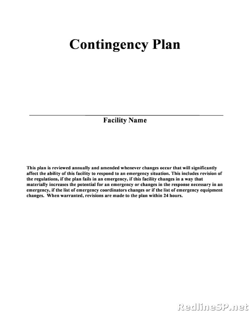 Contingency Plan Example 19