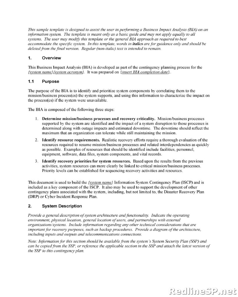 Contingency Plan Template 25