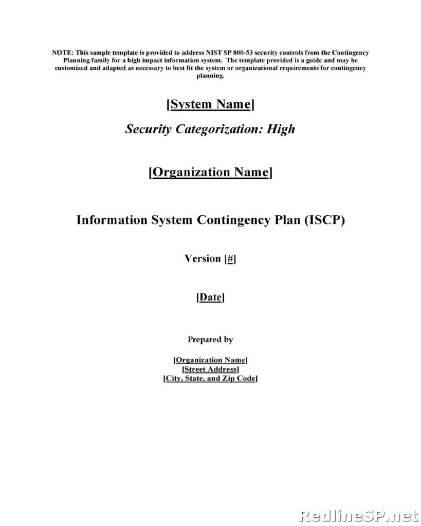Contingency Plan Template 26