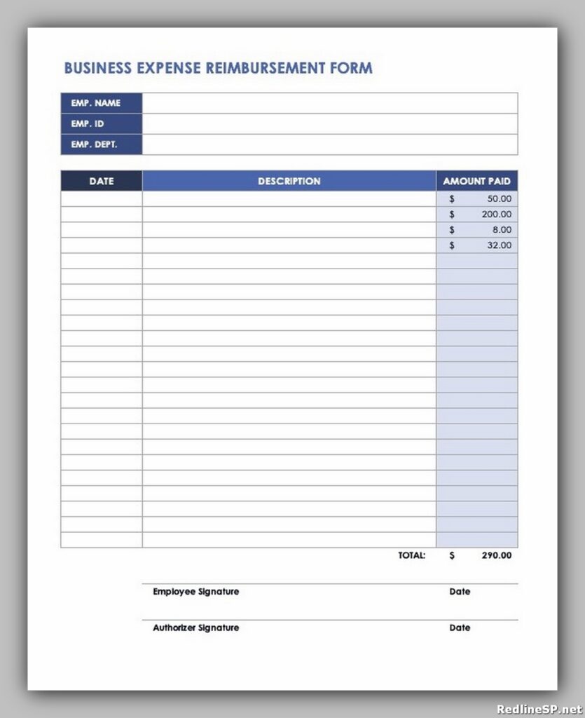 Contractor Expense Report Template Free