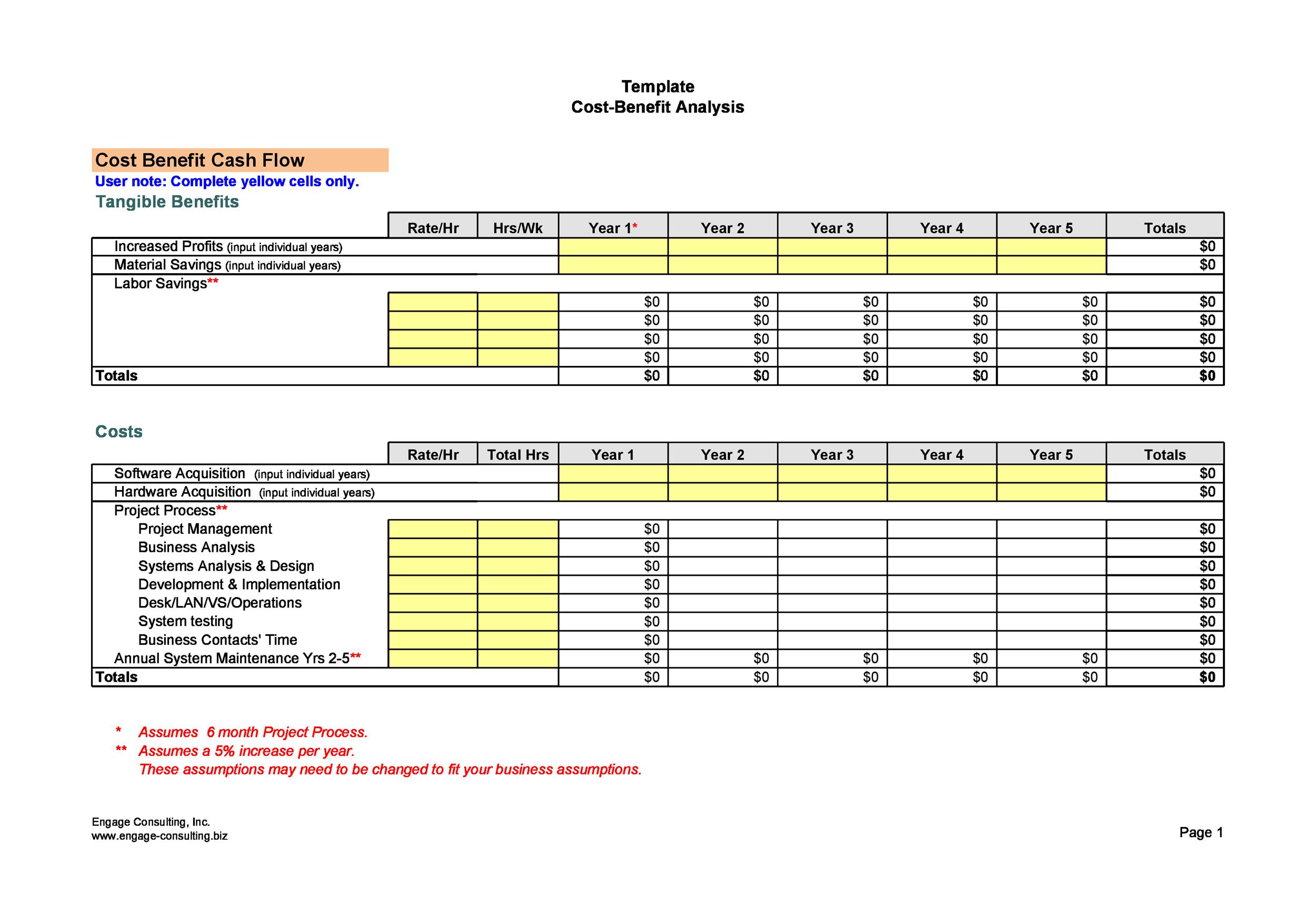 18 Cost Benefit Analysis Example Free | RedlineSP