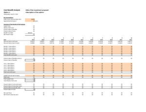 Cost Benefit Analysis Excel 01