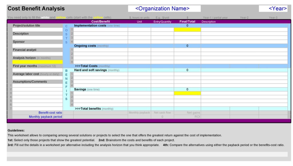 Cost Benefit Analysis Template 31