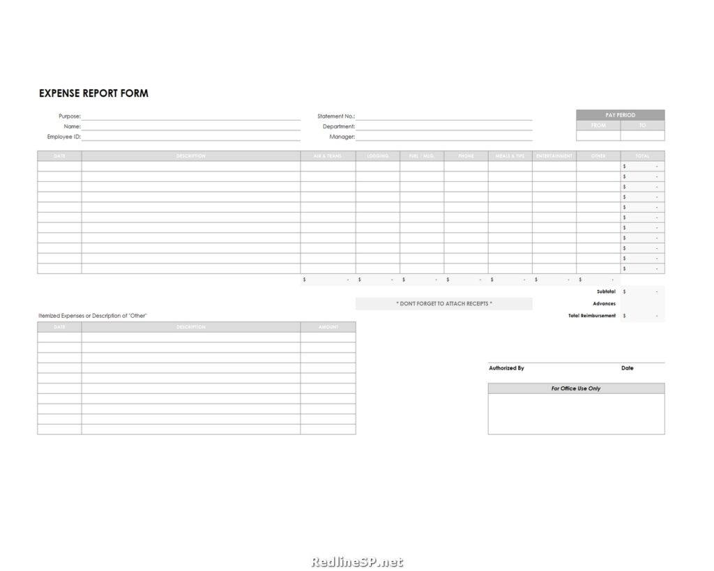 Expense Report Form