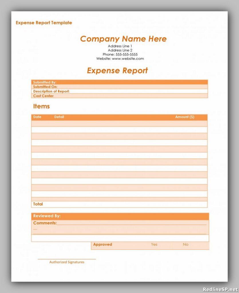Expense Report Template 22