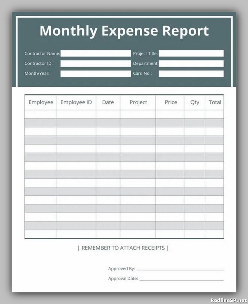 Free Contractor Expense Report Template Free Contractor Expense Report Template