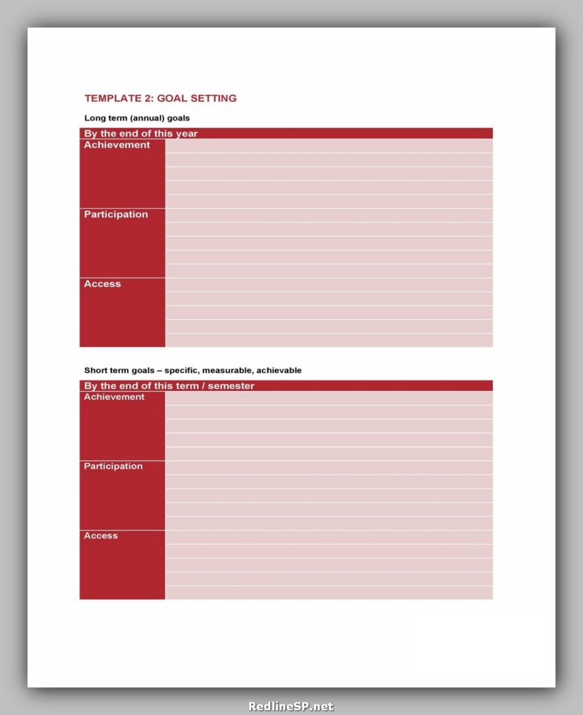 Goal Setting Template Excel 08