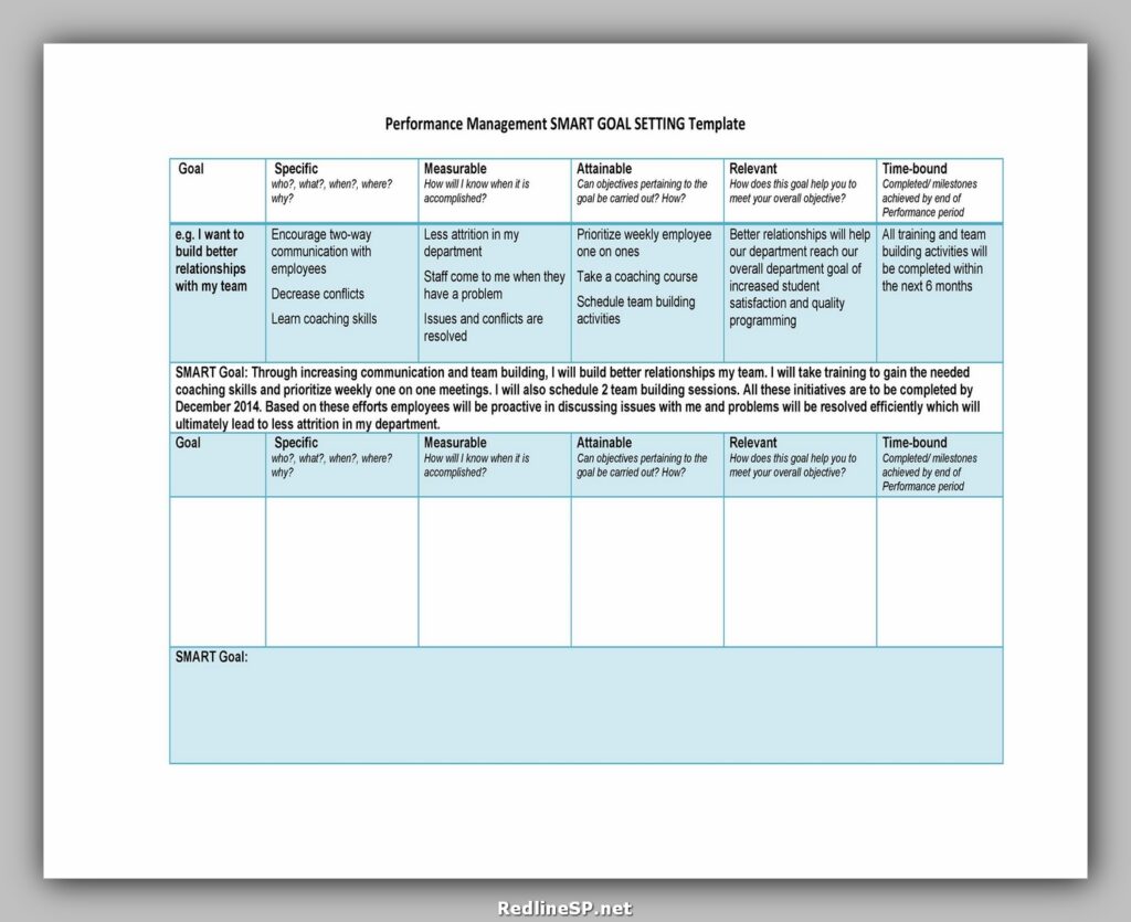 Goal Setting Template Excel 18