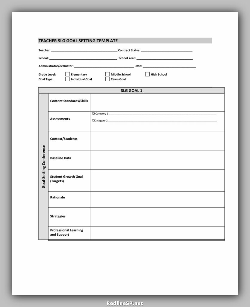 Goal Setting Template Pdf 09