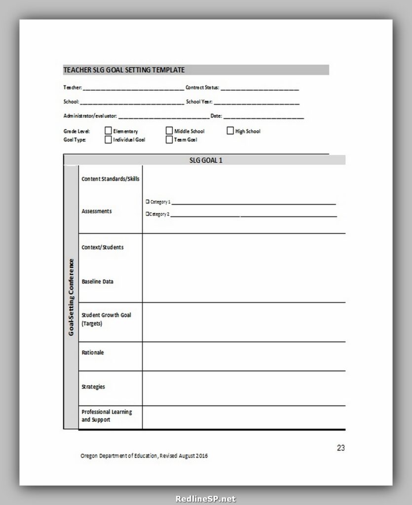 Goal Setting Template Pdf 23