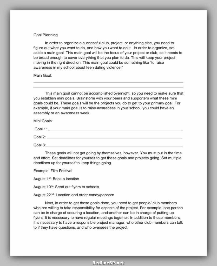 Goal Setting Template Pdf 34 1