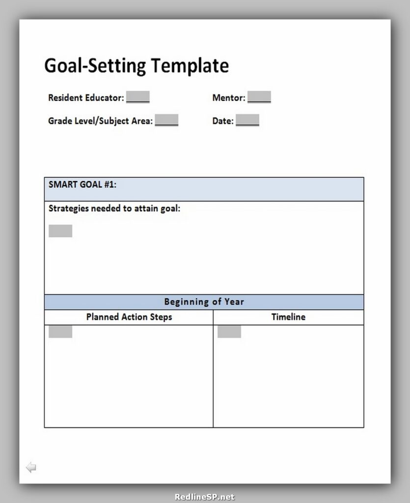 Goal Setting Template Word 04