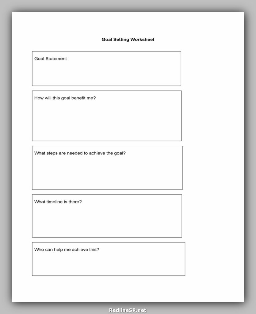 Goal Setting Worksheet 29