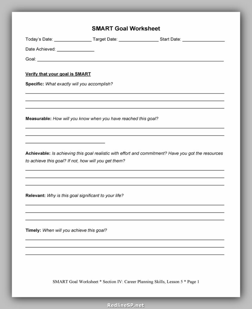 Goal Setting Worksheet 31