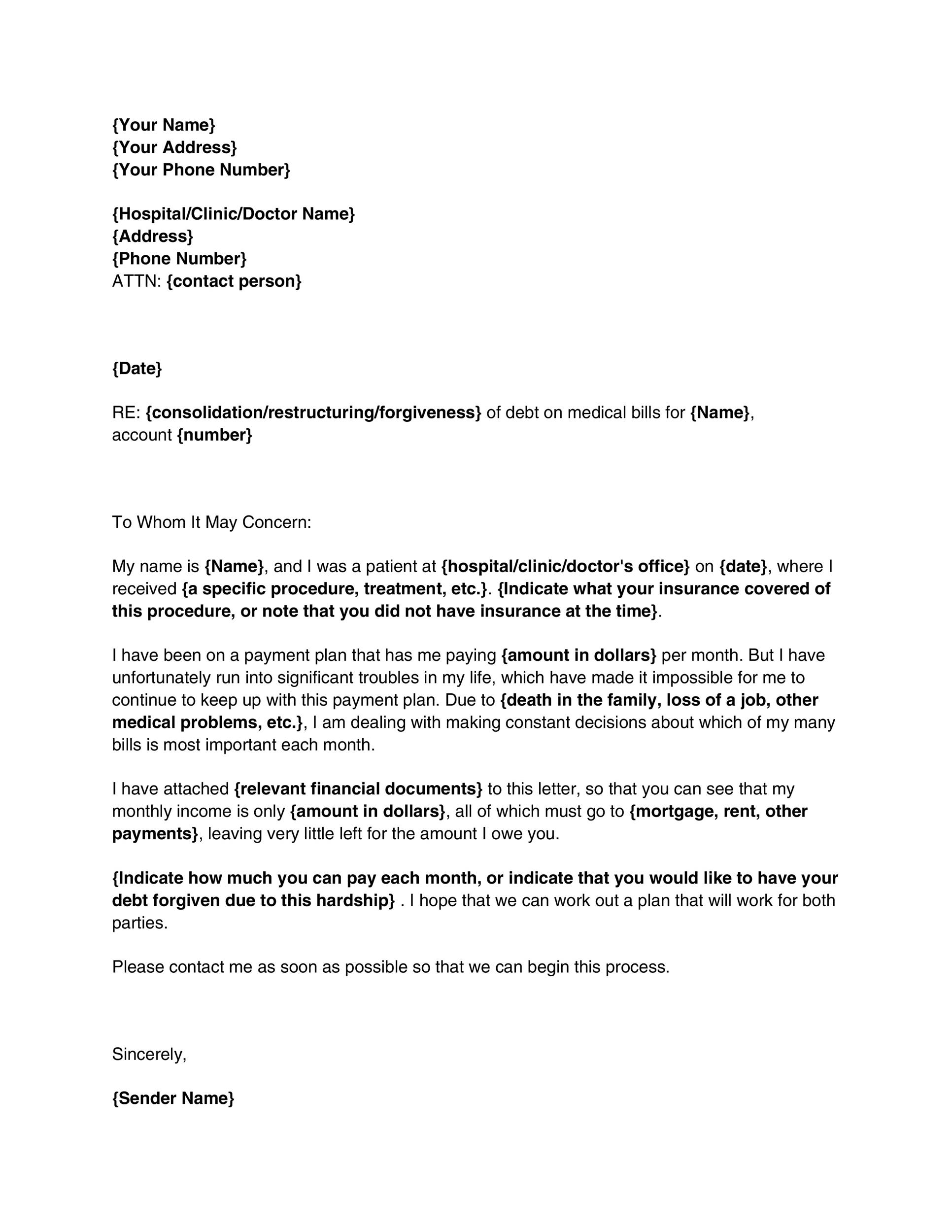 40 Hardship Letter Template Redlinesp