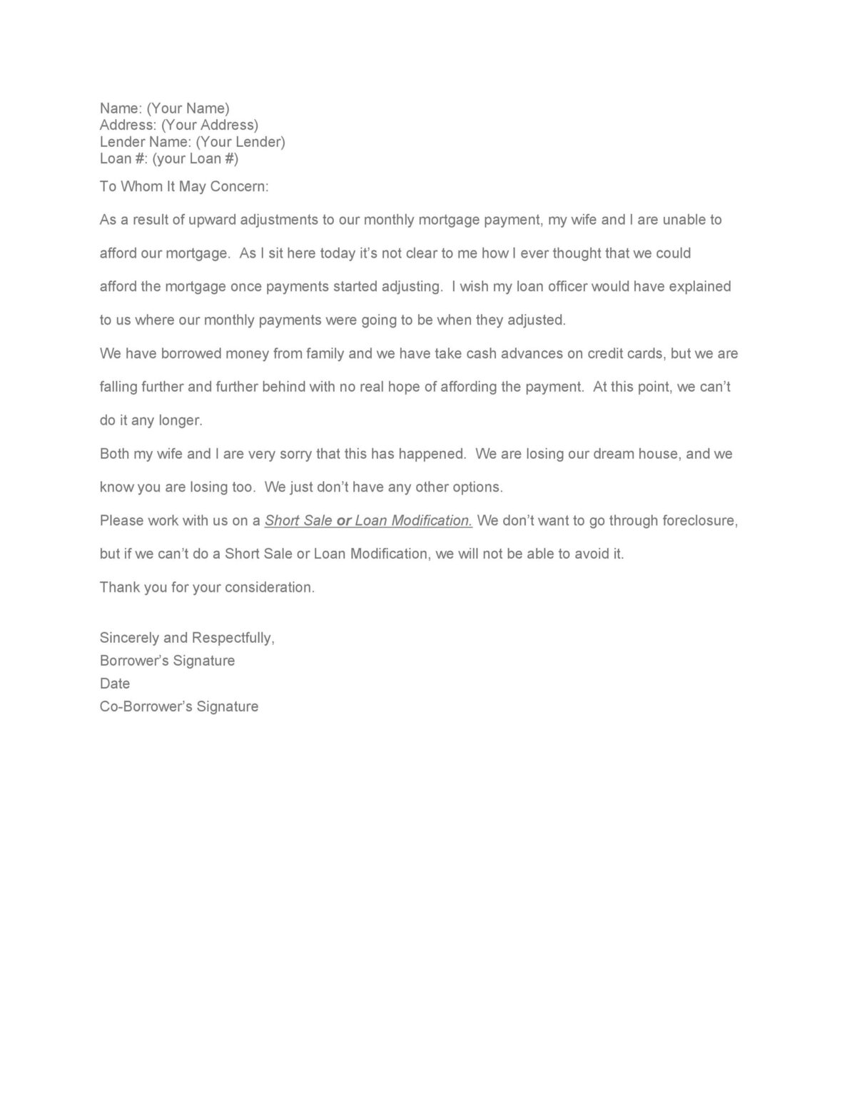 40 Free Hardship Letter Template RedlineSP