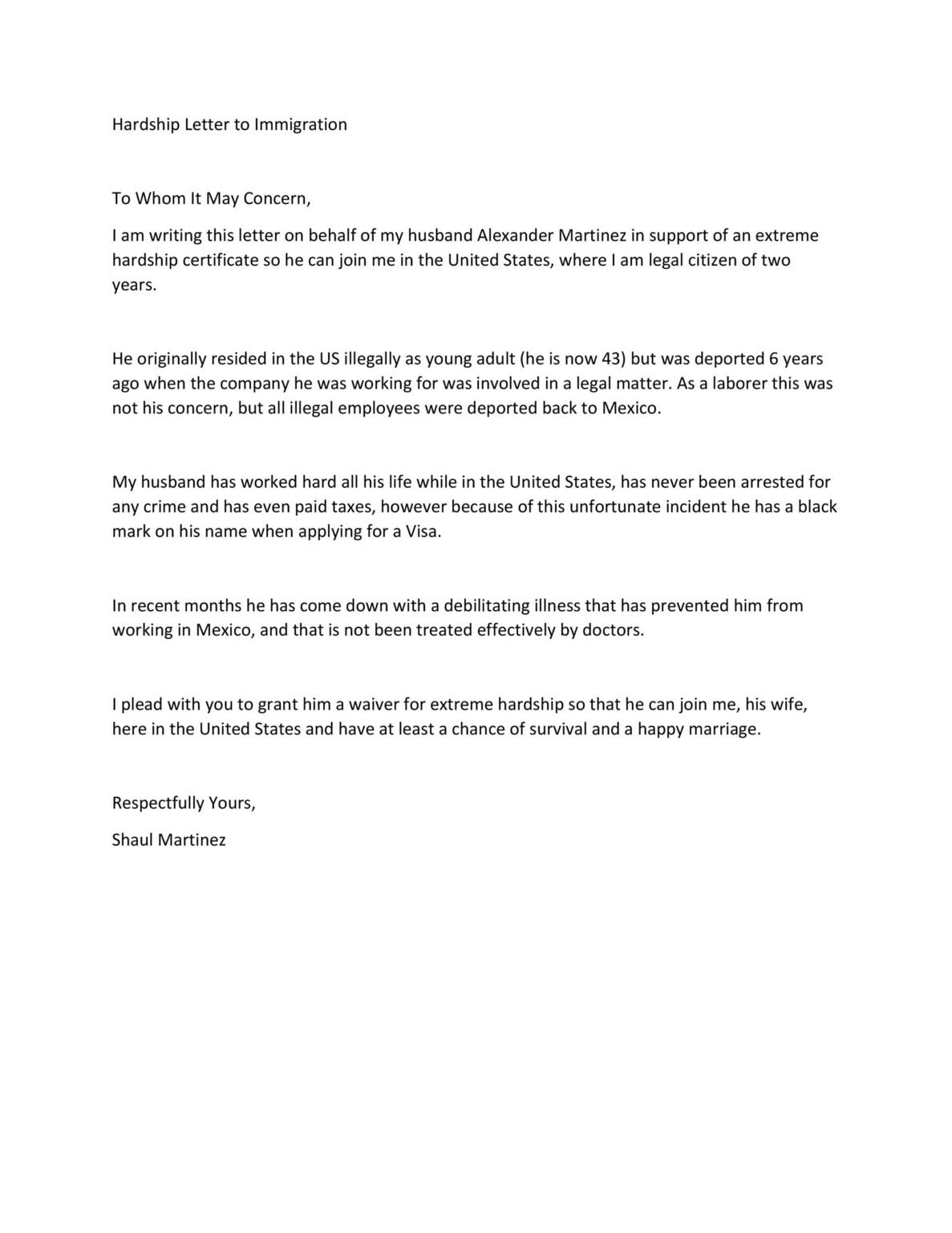 40 Free Hardship Letter Template Redlinesp