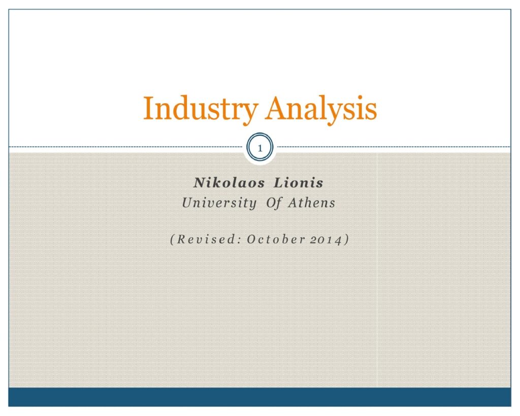 Industry Analysis Template 06