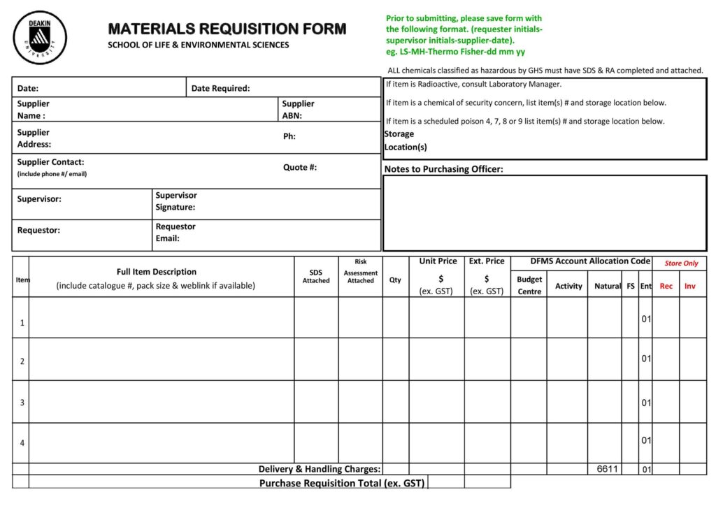 Lap Requisition Form 41