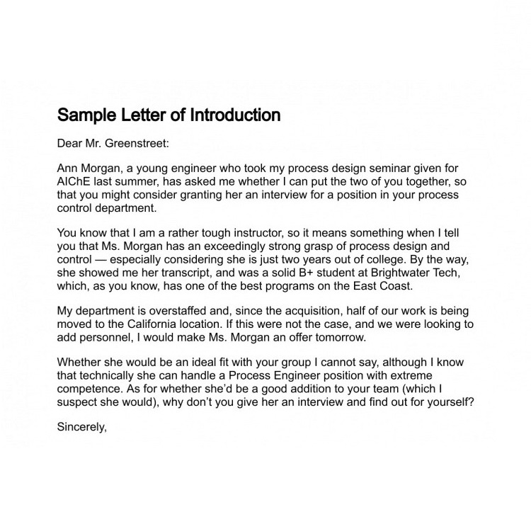 letter of introduction essay