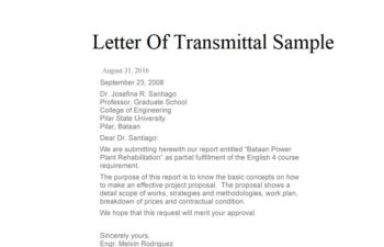 Letter of Transmittal Images