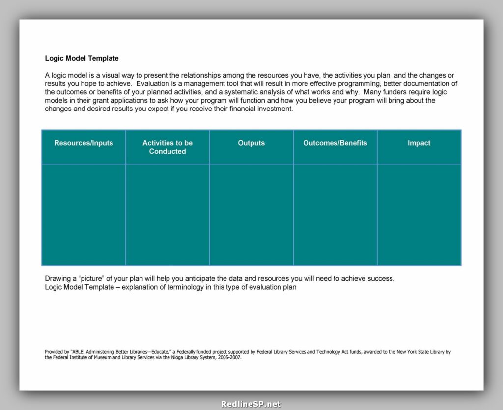 Logic Model Template 08