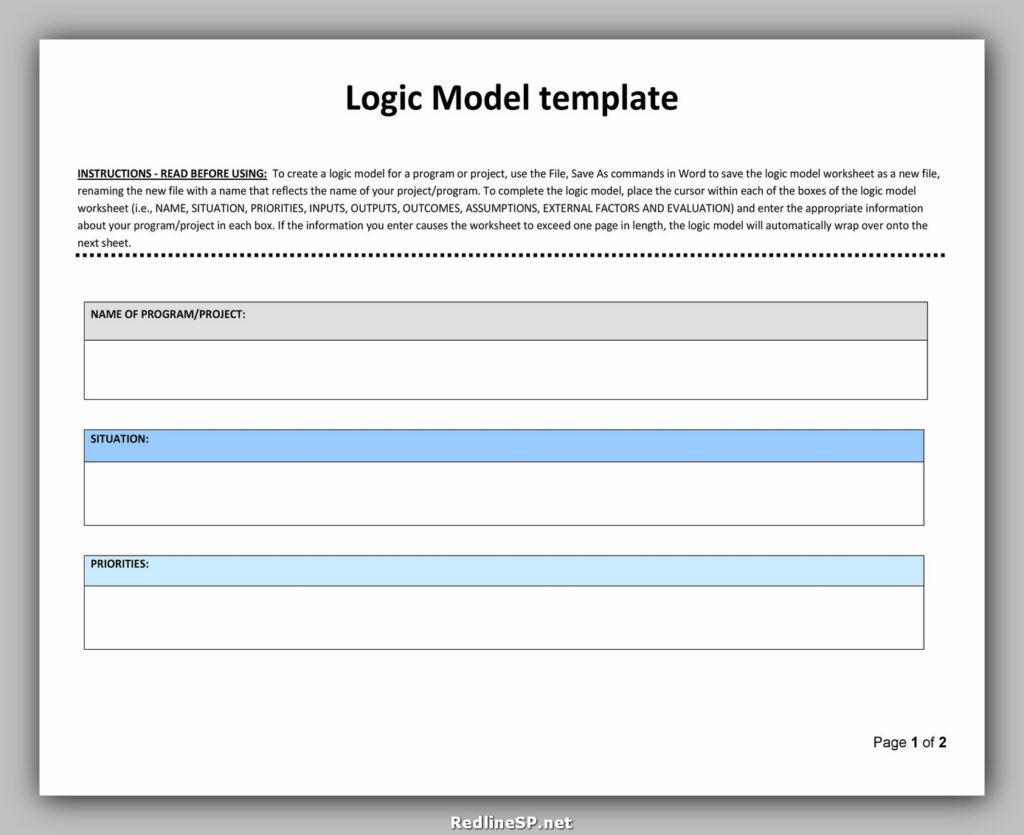 Logic Model Template 25