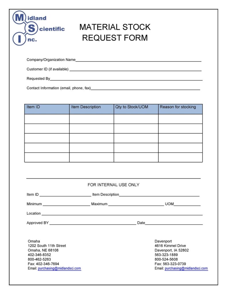 Material Requisition Form 43