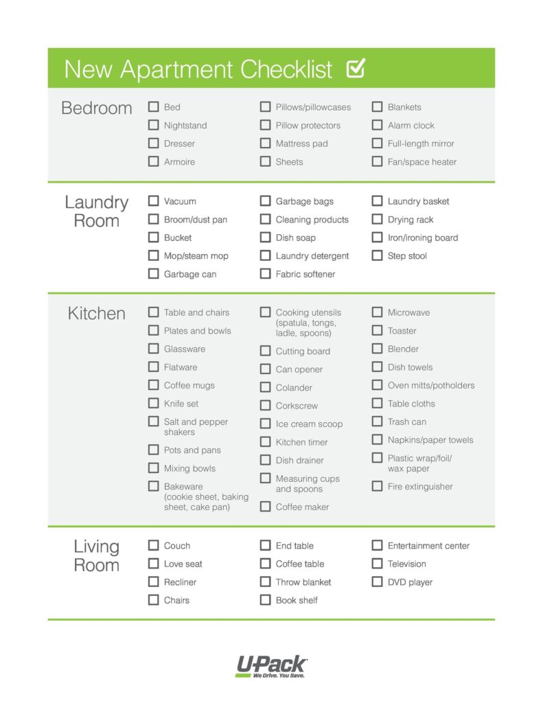 New Apartment Checklist 38