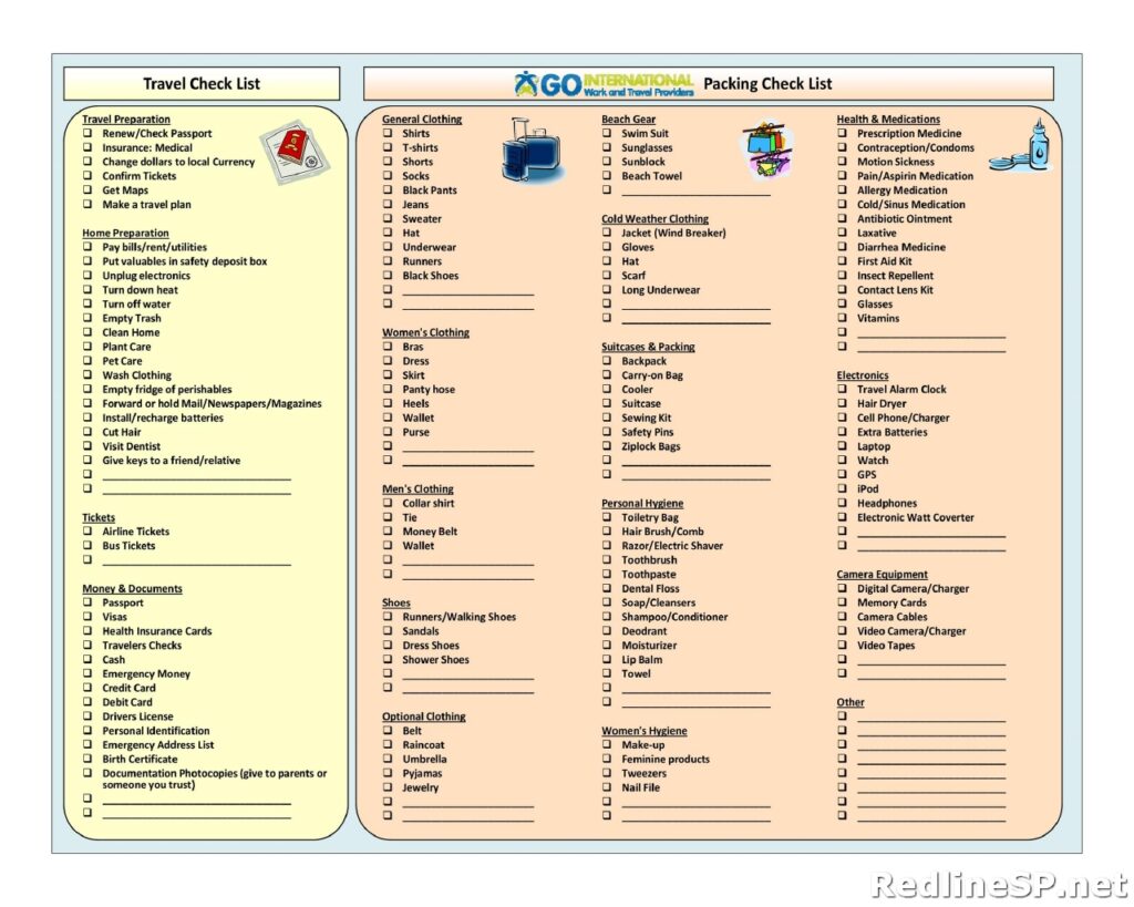 Packing List Sample 29