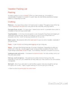 Packing List Template 10