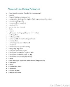 Packing List Template 12