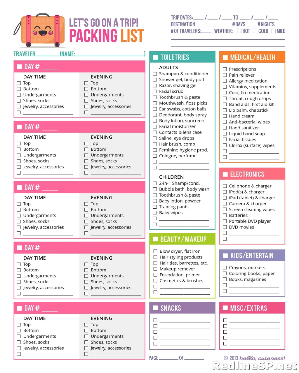 Packing List Template 6 Free Templates Word Templates For Free Download ...