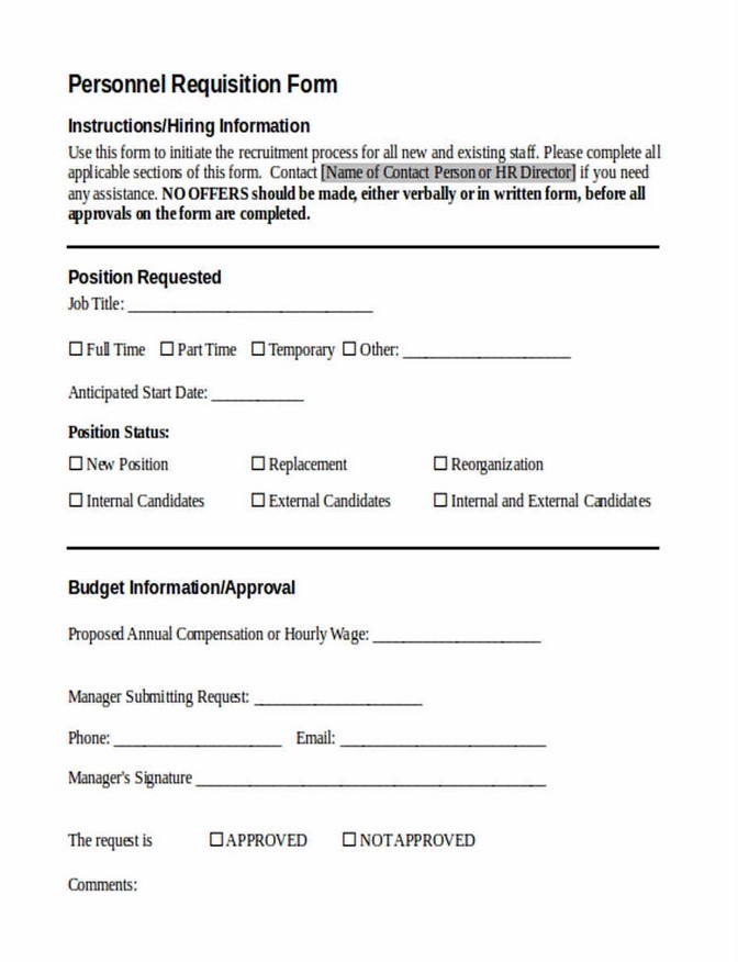 Personnel Requisition Form 05