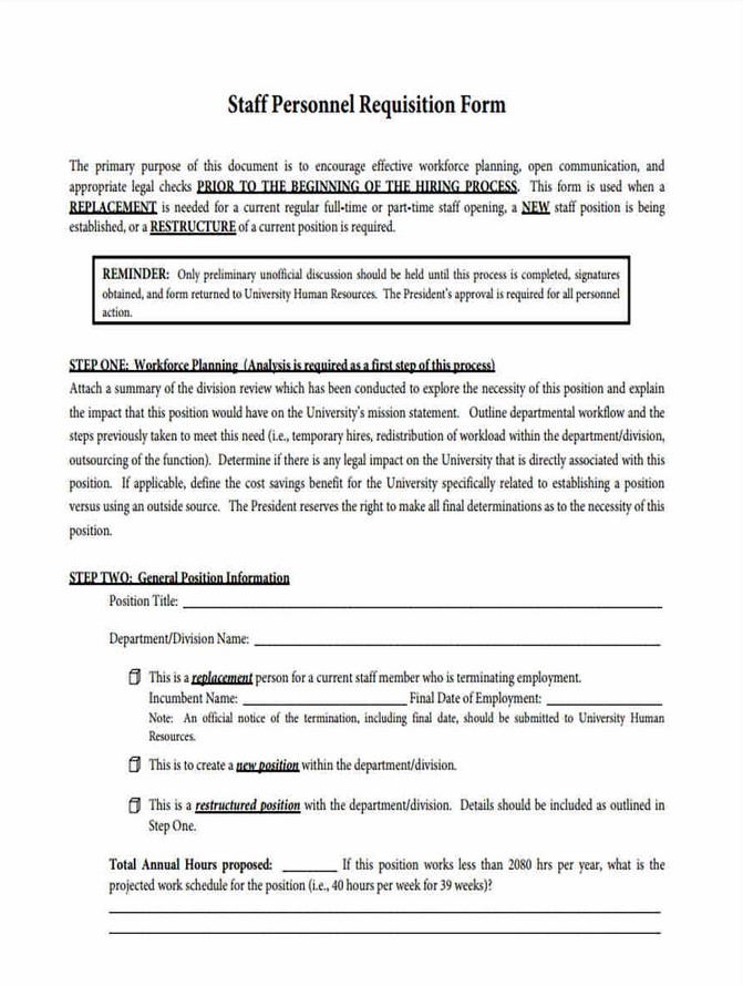Personnel Requisition Form 06