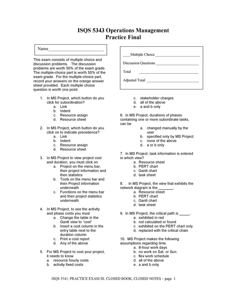 Pert Chart Example 03