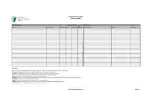 Project Risk Register Template 03