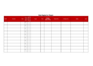 Project Risk Register Template 18